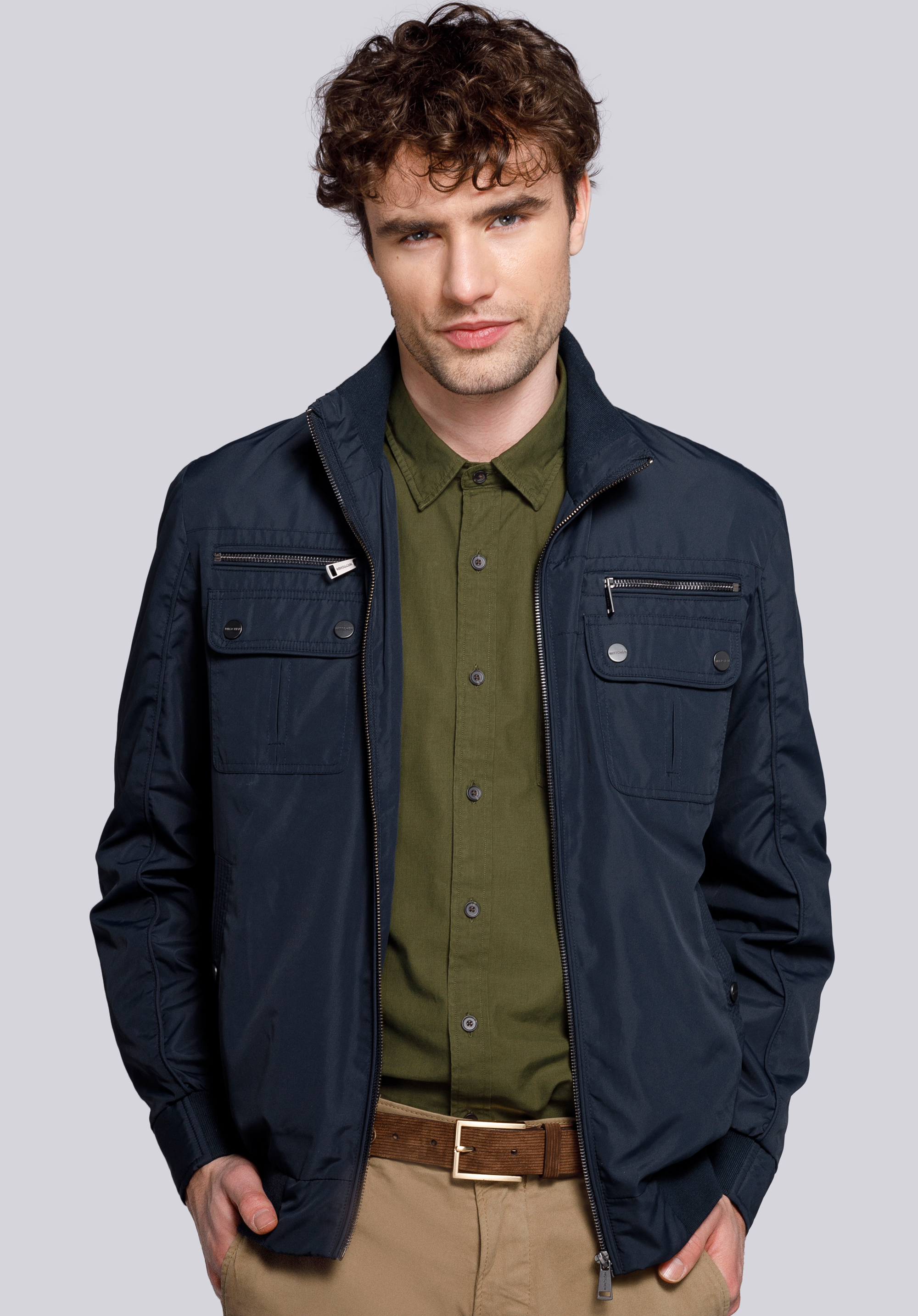 ÜBERGANGSJACKE FÜR HERREN, dunkelblau, 92-9N-451-7-2XL, Bild 1
