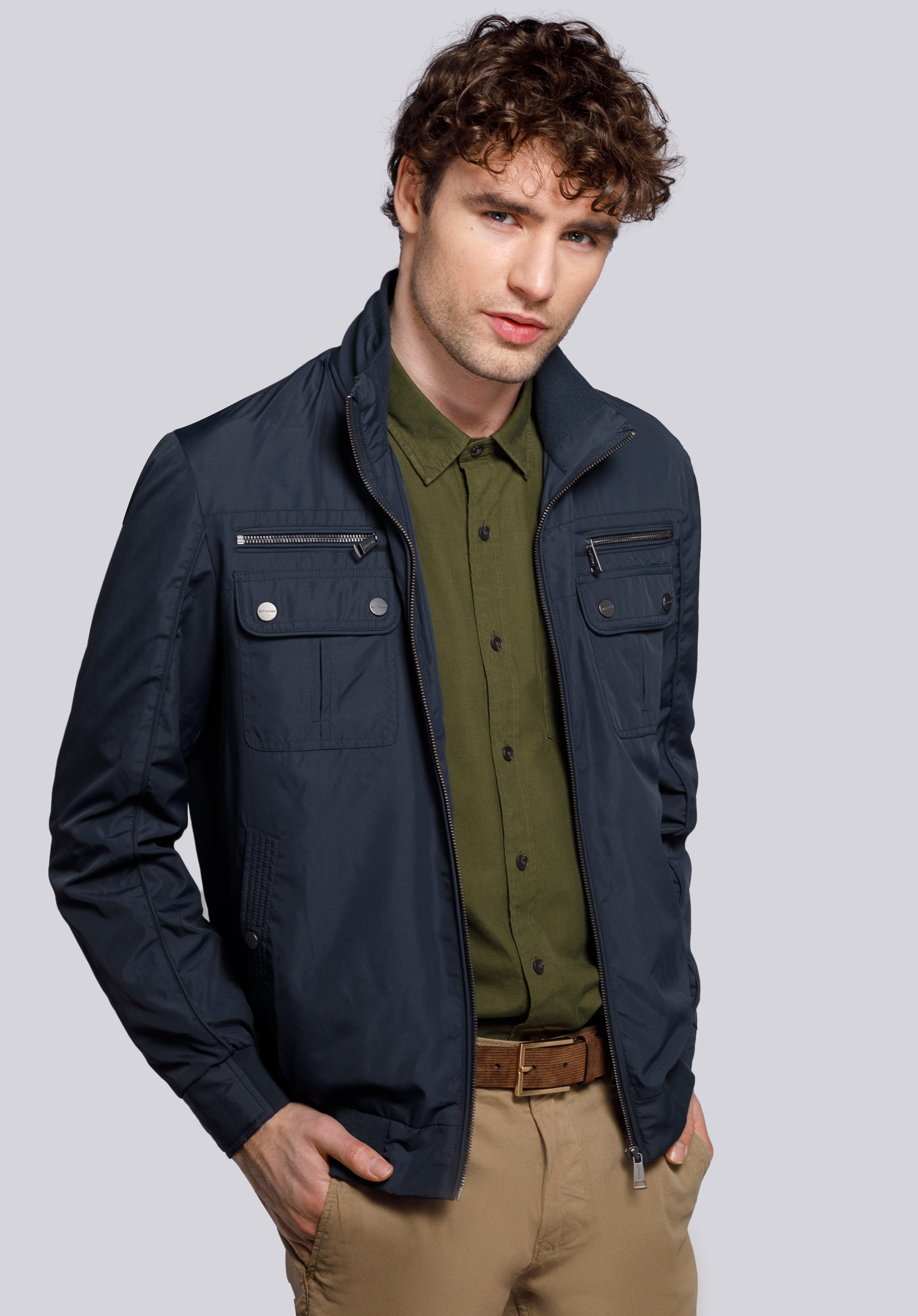 ÜBERGANGSJACKE FÜR HERREN, dunkelblau, 92-9N-451-7-2XL, Bild 1