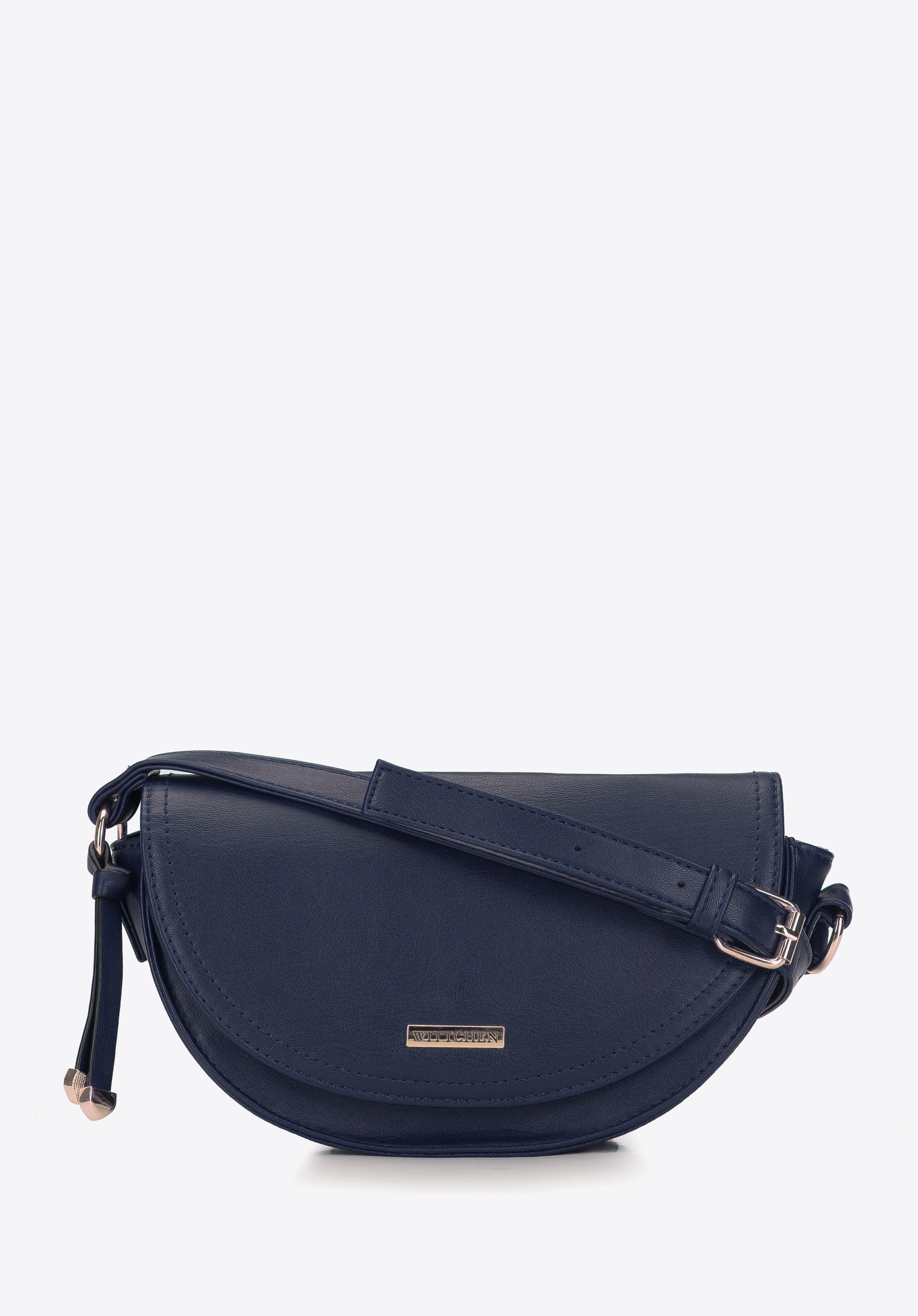 Umhängetasche für Damen mit Riemen, dunkelblau, 93-4Y-904-N, Bild 1