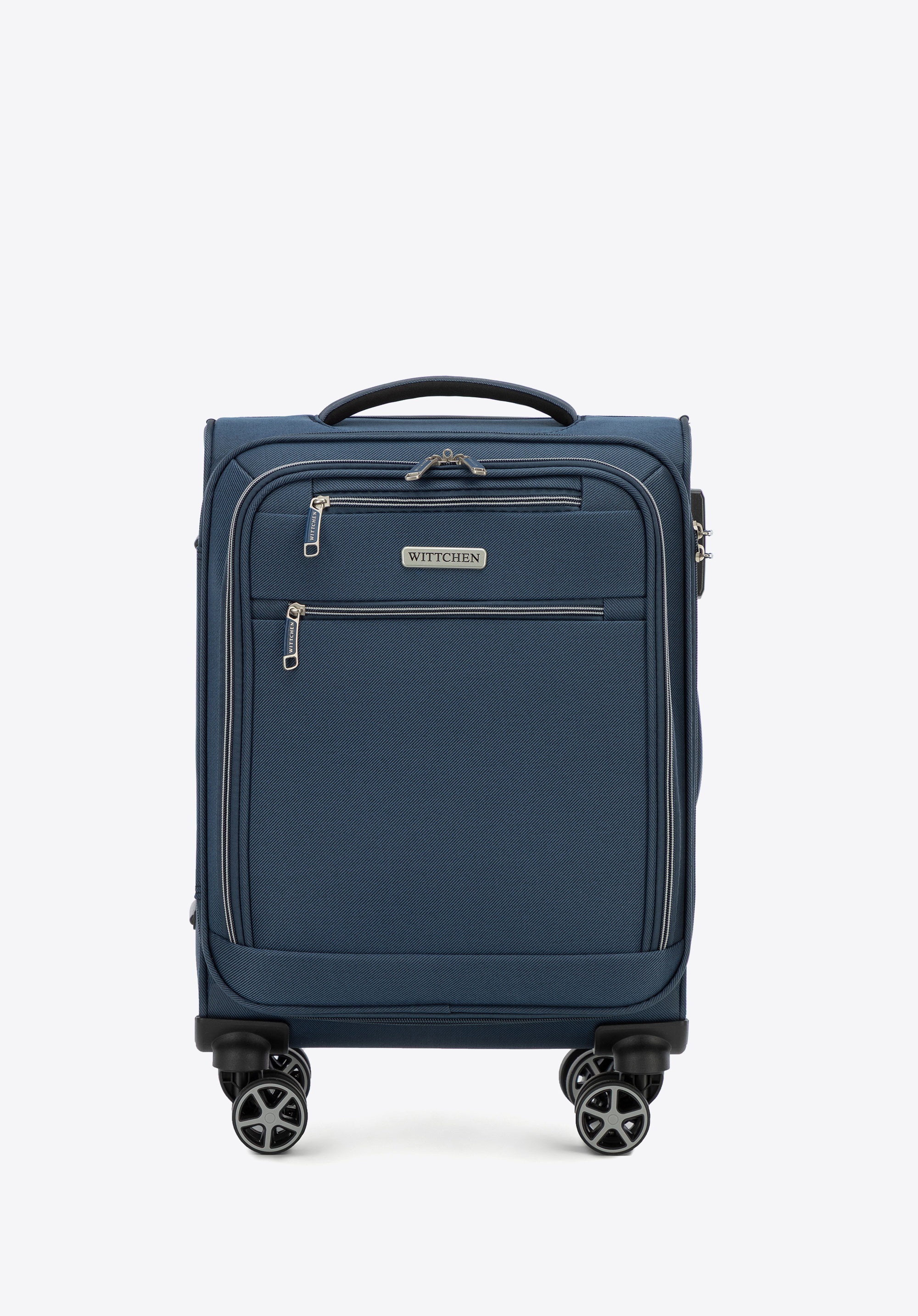 Weicher Kabinenkoffer aus Polyester, dunkelblau, 56-3S-171-90, Bild 1