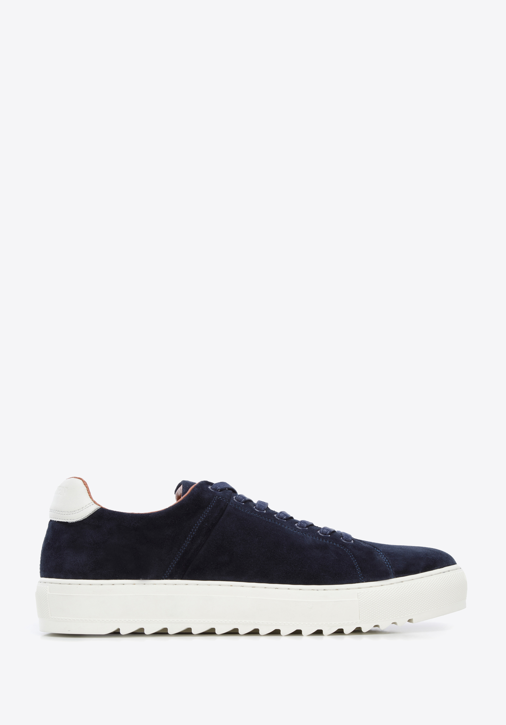 Sneakers für Herren aus Wildleder mit klobiger Sohle, dunkelblau, 96-M-709-N-45, Bild 1