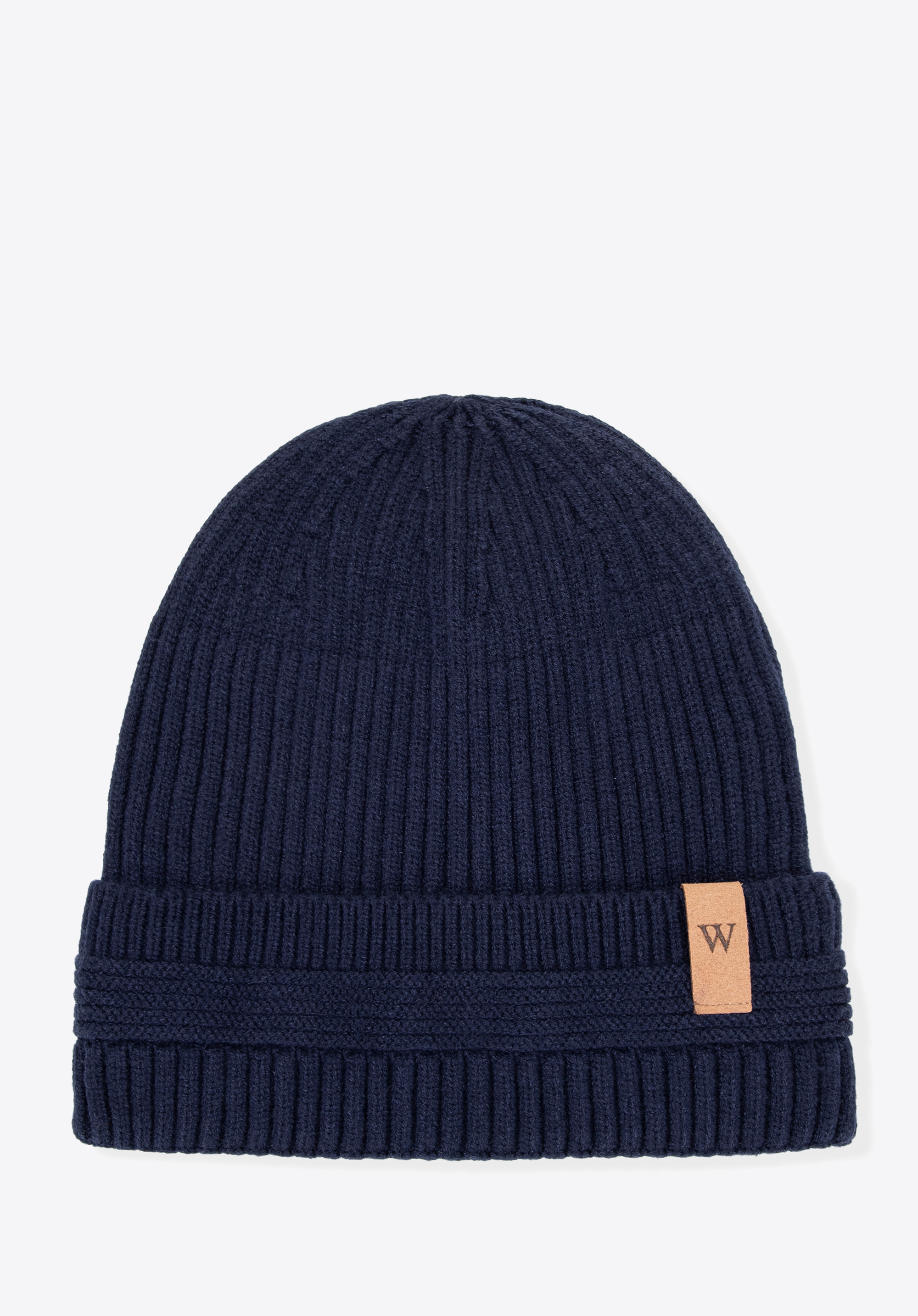 Wintermütze mit umgeschlagenem Umschlag, dunkelblau, 101-HF-004-N, Bild 1