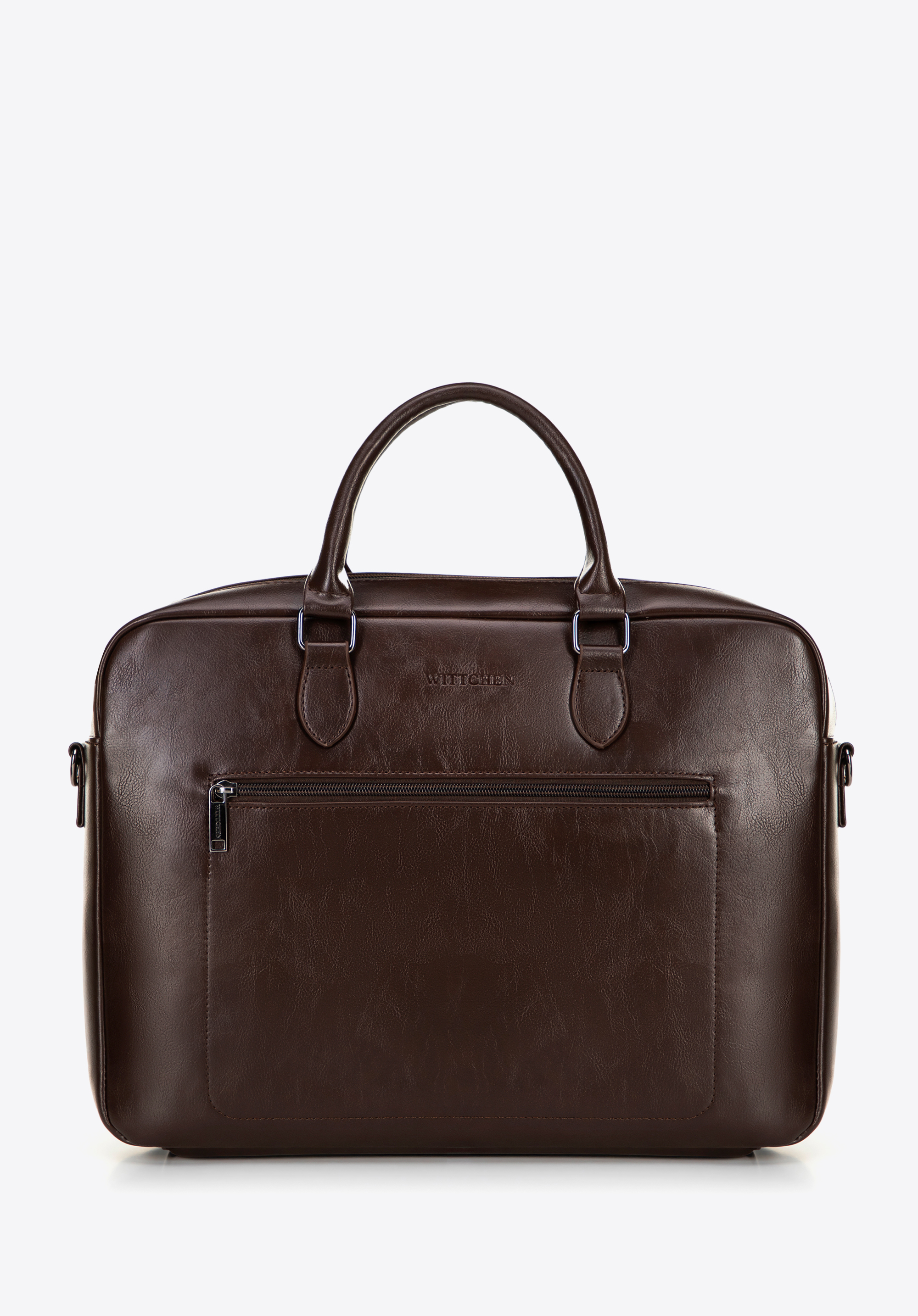 16“-Laptoptasche aus Öko-Leder für Herren, dunkelbraun, 100-3P-910-4, Bild 1