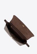Baguette-Tasche aus Leder, Krokostruktur, länglich, dunkelbraun, 95-4E-627-7, Bild 3