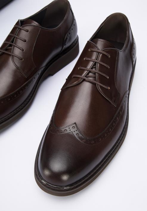 Brogues für Herren mit leichter Sohle, dunkelbraun, 95-M-508-4-40, Bild 7