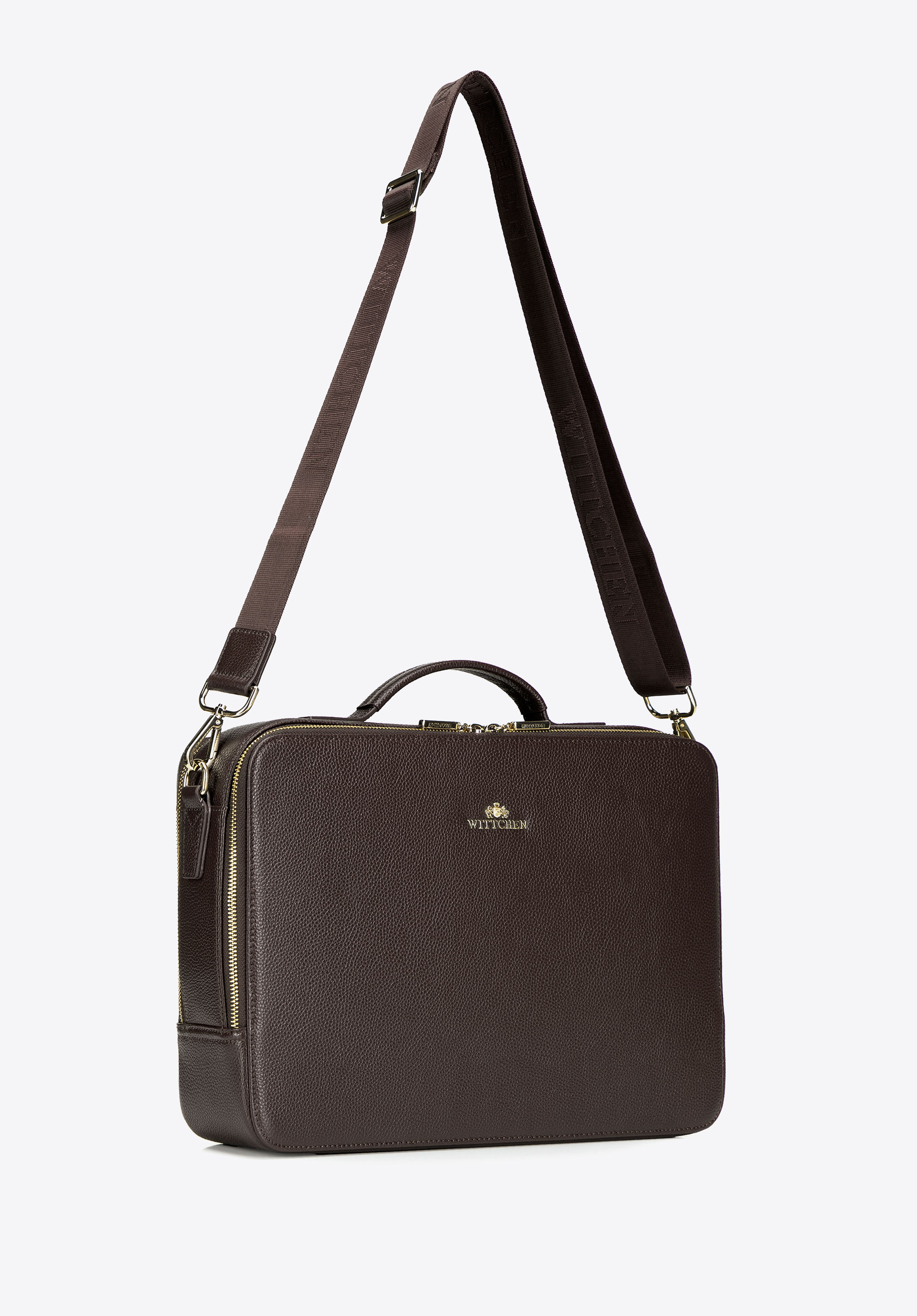 Damen-Laptoptasche (15 Zoll) mit zwei Fächern, dunkelbraun, 103-2E-617-4, Bild 1