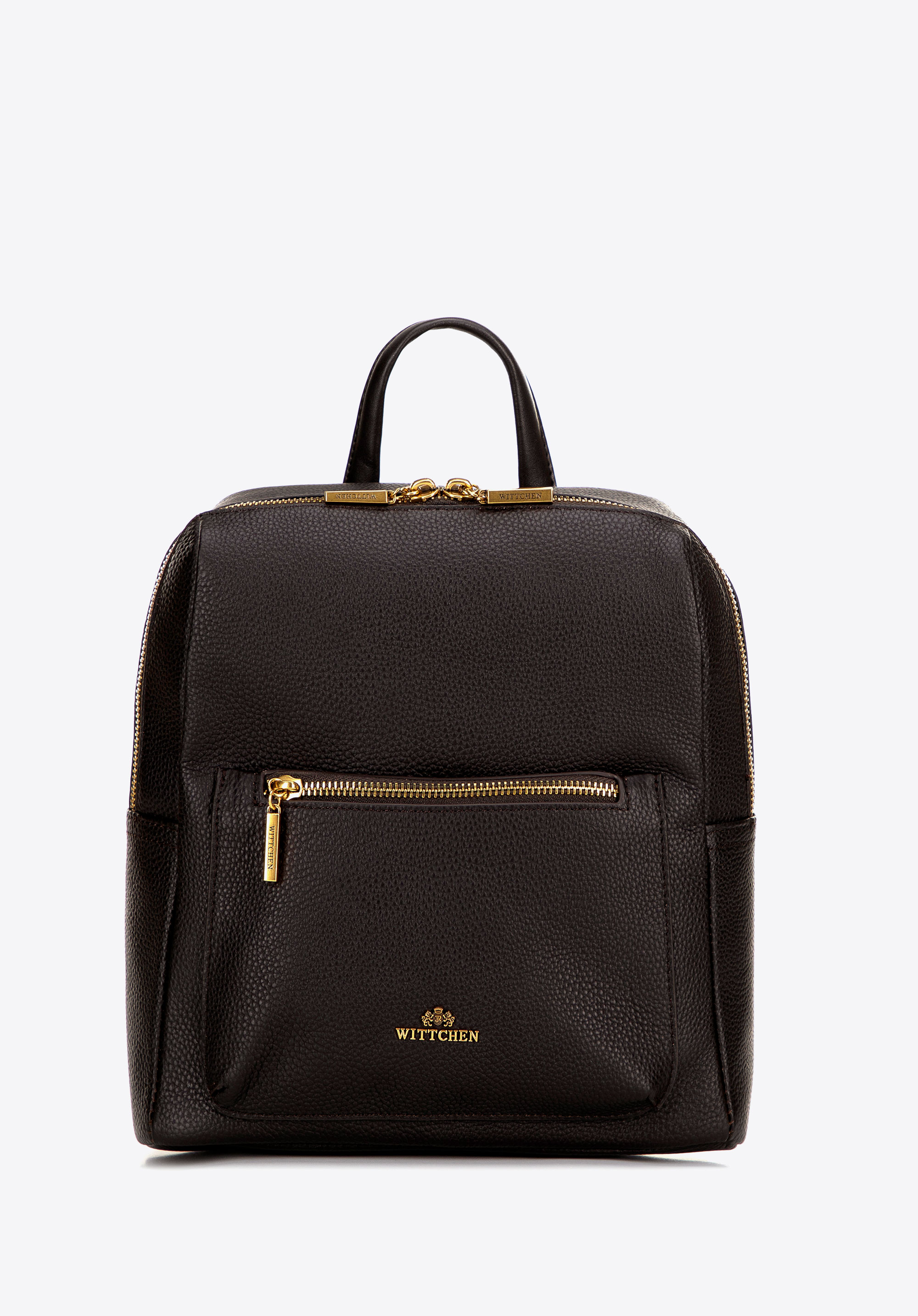 Damen Naturleder Box Rucksack, dunkelbraun, 100-4E-226-4, Bild 1