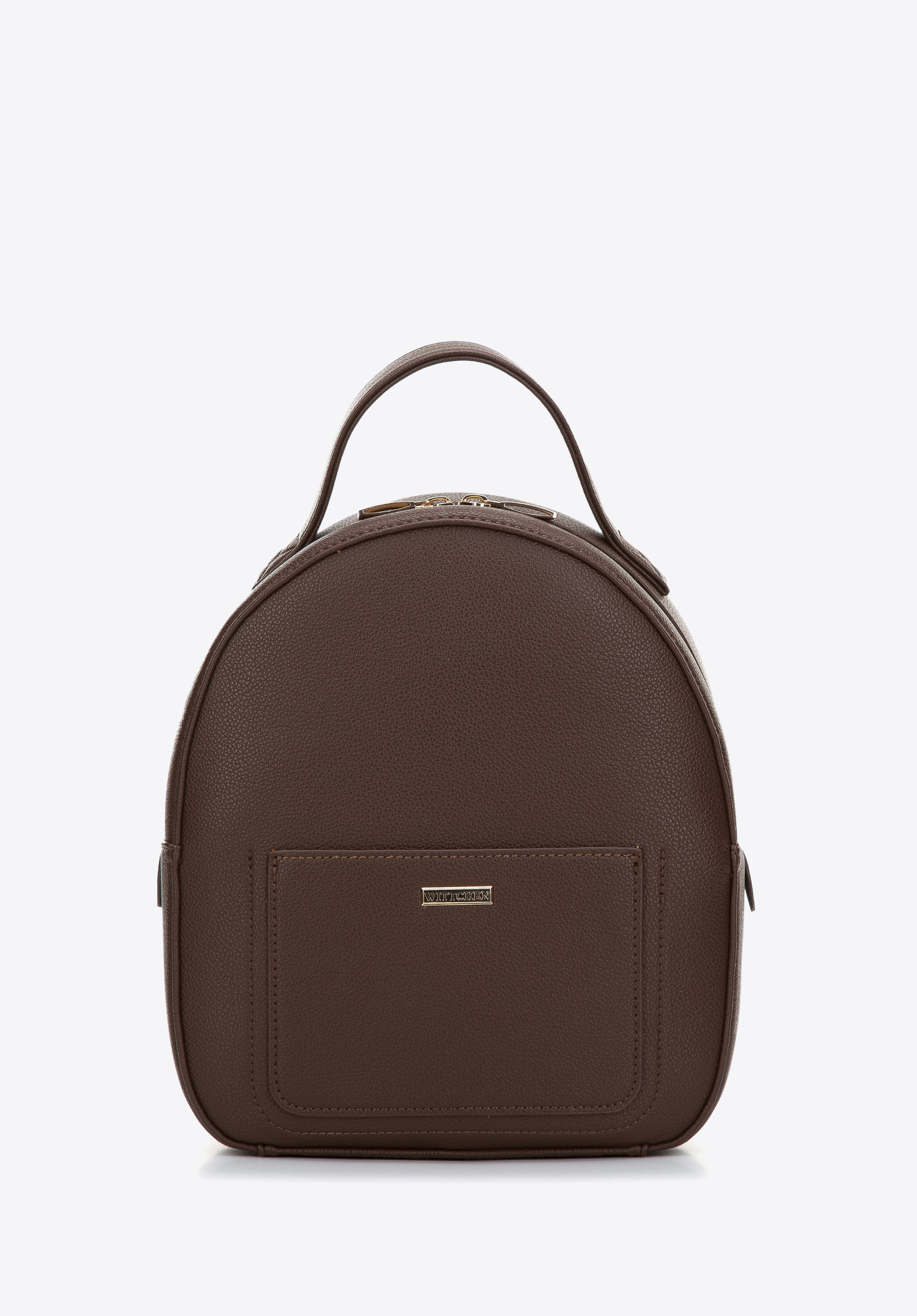 Damen-Öko-Leder-Rucksack klein, dunkelbraun, 29-4Y-012-3, Bild 1