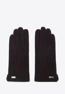 Damenhandschuhe aus Velour, dunkelbraun, 44-6A-017-1-S, Bild 2