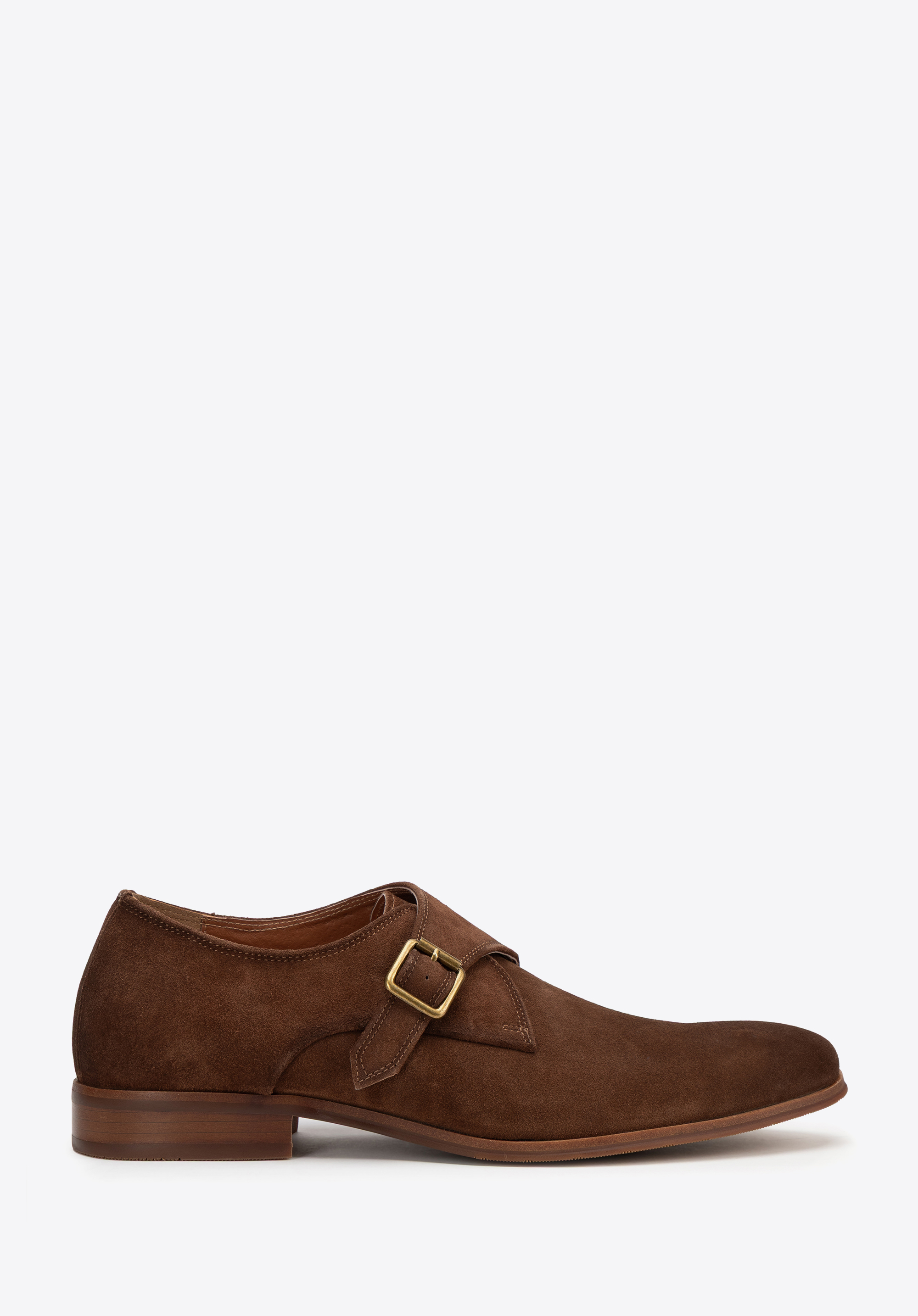 Herren-Monk-Schuhe aus Leder, dunkelbraun, 100-M-512-4-45, Bild 1