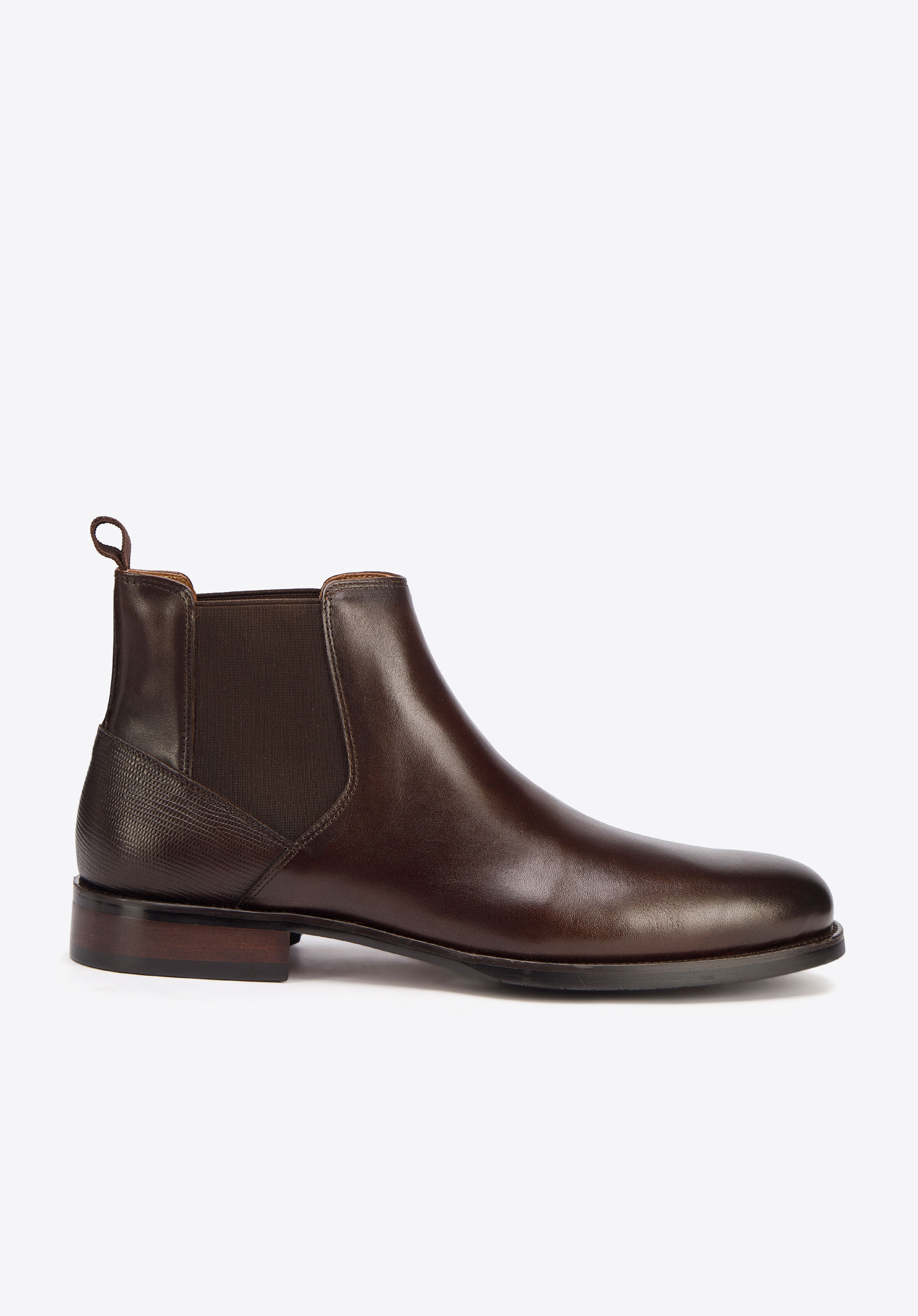Herren-Stiefeletten aus Leder, dunkelbraun, 93-M-520-4-45, Bild 1
