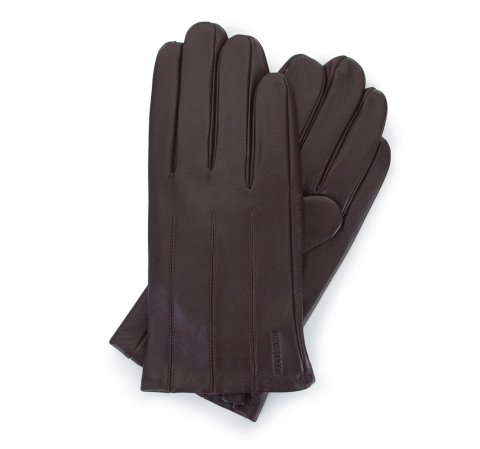 Herrenhandschuhe aus Leder, dunkelbraun, 45-6-457-B-M, Bild 1