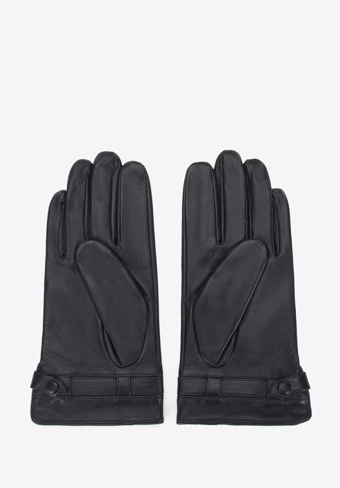 Herrenhandschuhe aus Leder mit Druckknopf, dunkelbraun, 45-6A-016-1-M, Bild 2
