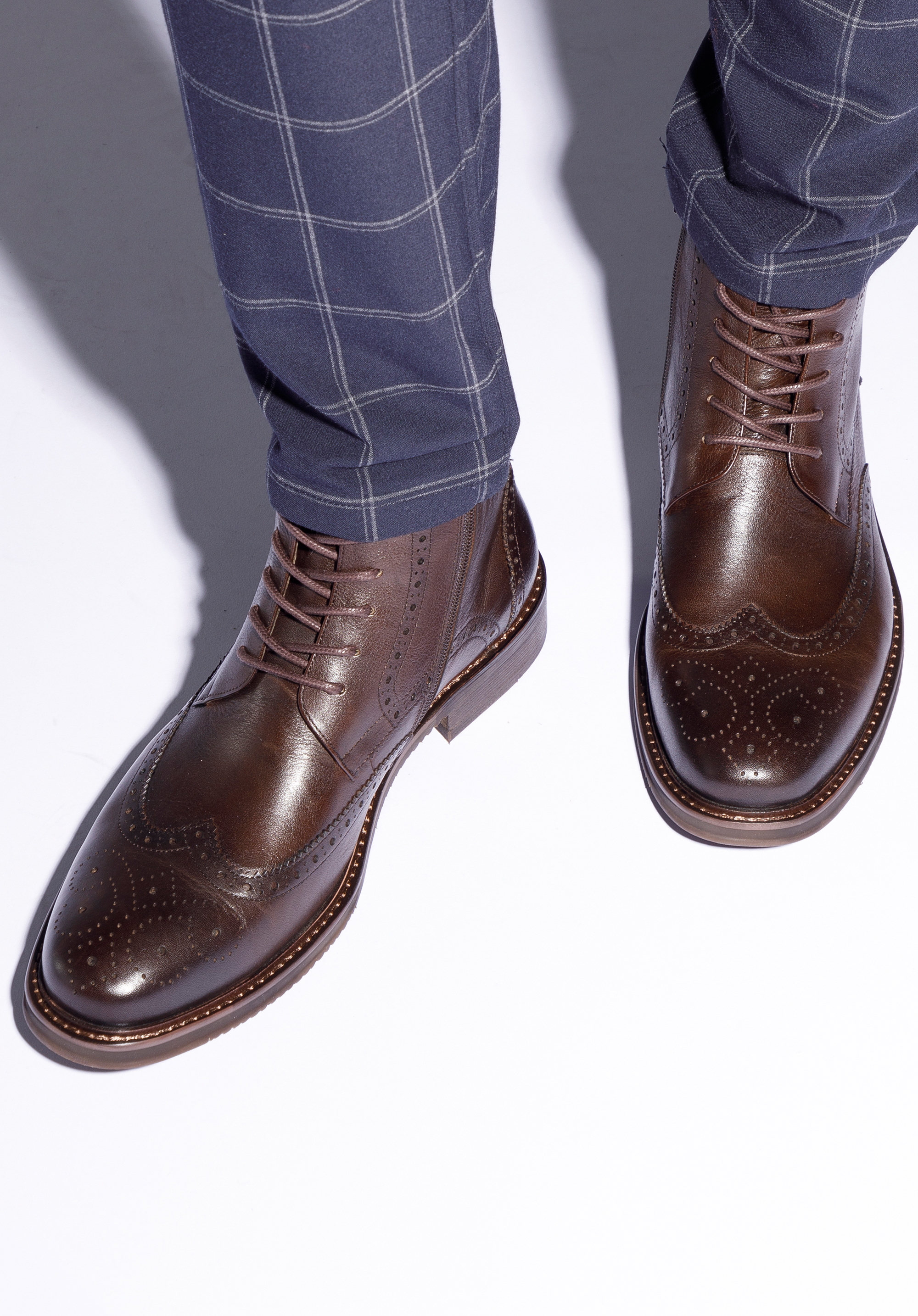 Herrenlederstiefel mit hoher Perforation |WITTCHEN| 95-M-511, dunkelbraun, 95-M-511-4-44, Bild 1