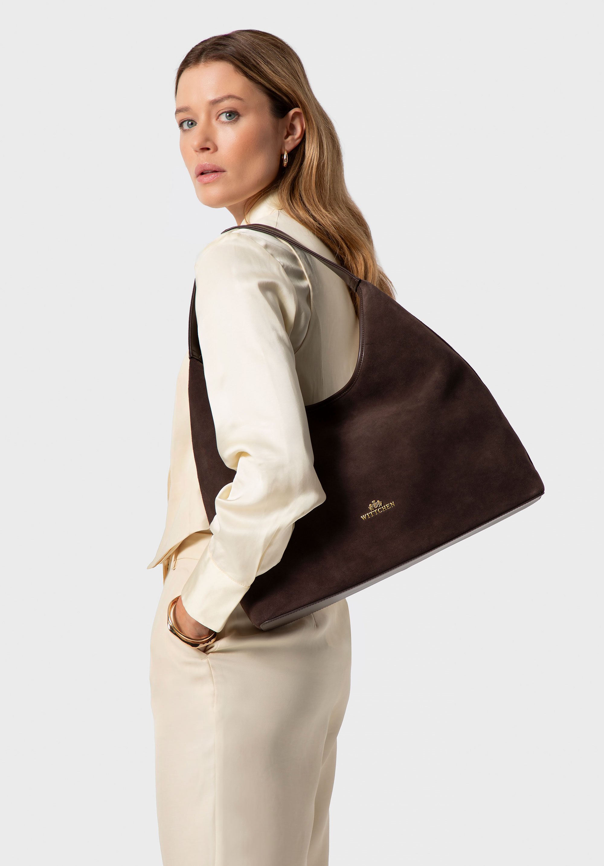 Hobo-Tasche aus Wildleder für Damen