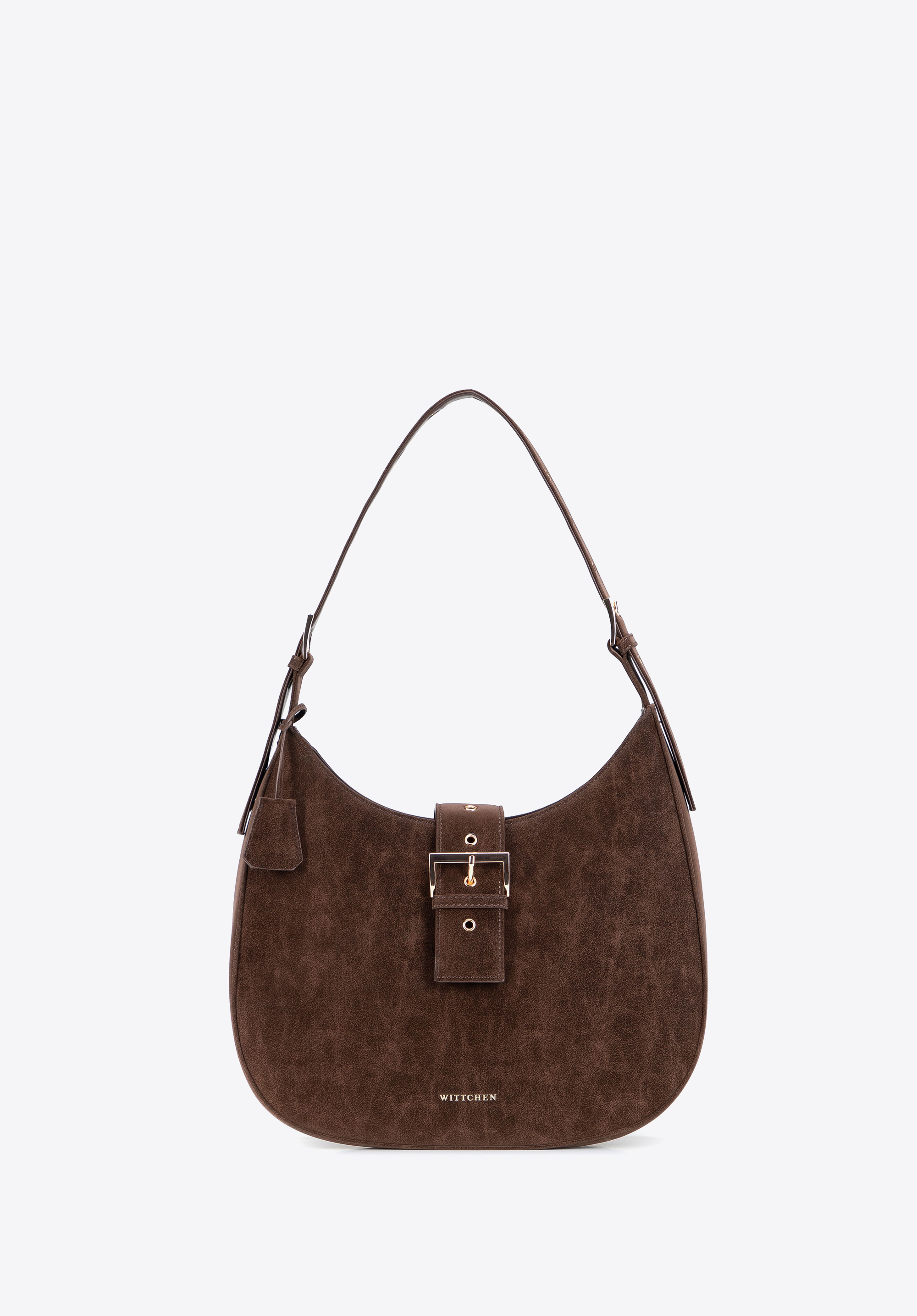 Hobo-Tasche für Damen, dunkelbraun, 103-4Y-507-4, Bild 1