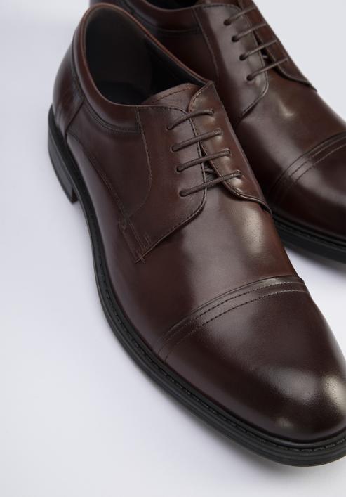 Klassische Derby-Schuhe aus Leder, dunkelbraun, 95-M-503-1-41, Bild 7