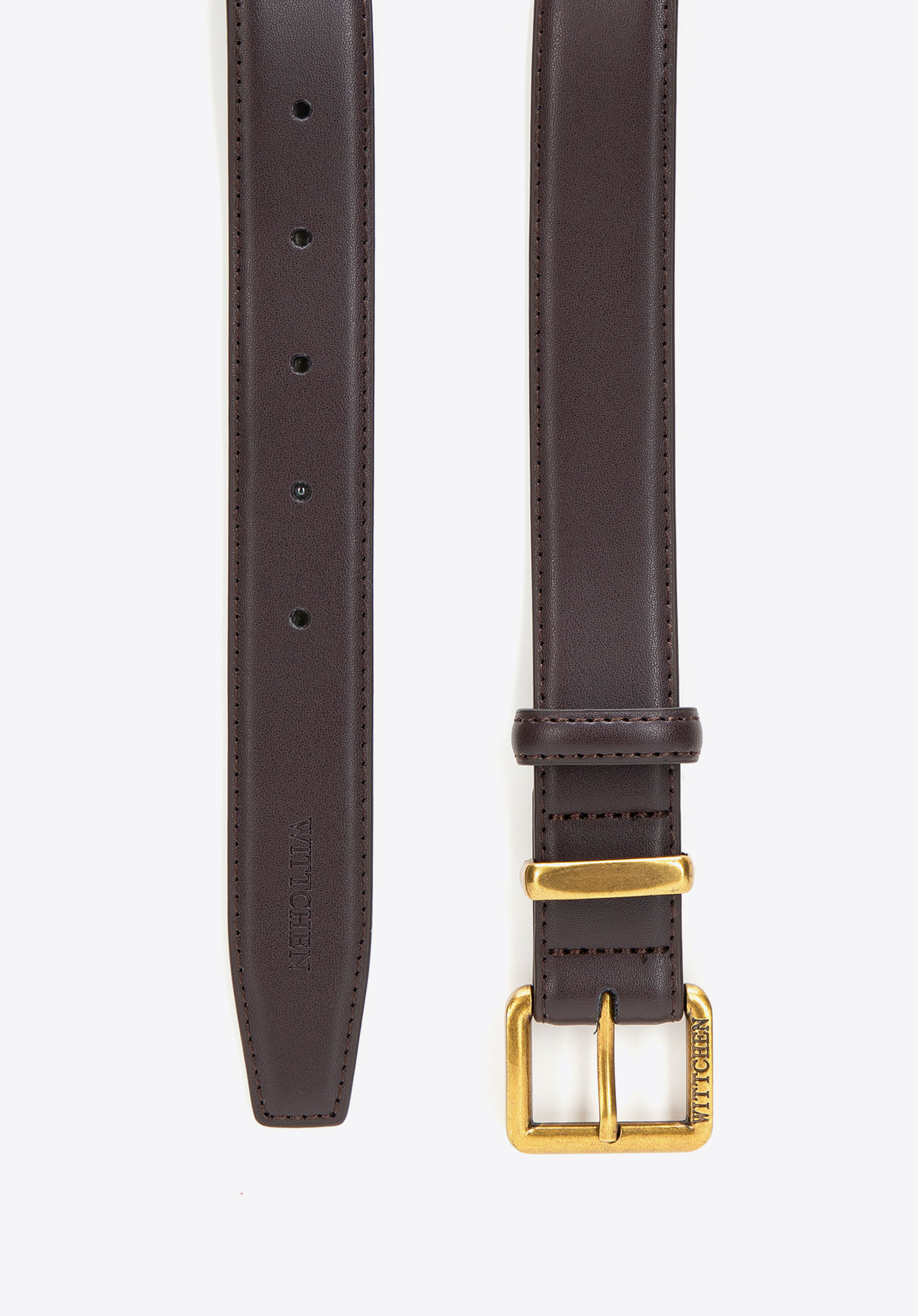 Klassischer Ledergürtel für Damen, dunkelbraun, 102-8D-010-4-XL, Bild 1