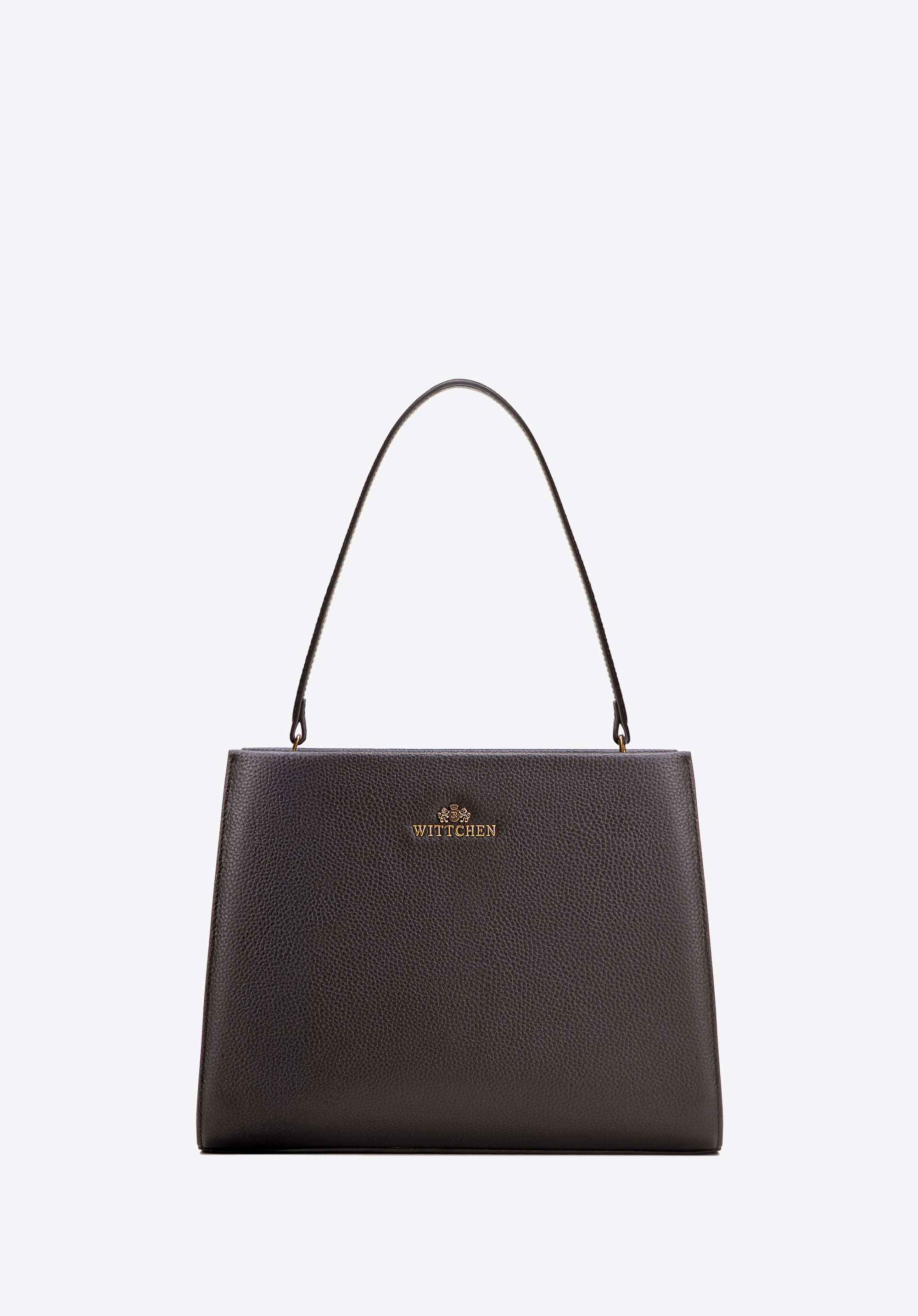 Leder Shopper Tasche, dunkelbraun, 100-4E-204-4, Bild 1