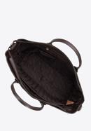 Lederköfferchen mit Seitentasche, dunkelbraun, 95-4E-020-N, Bild 3