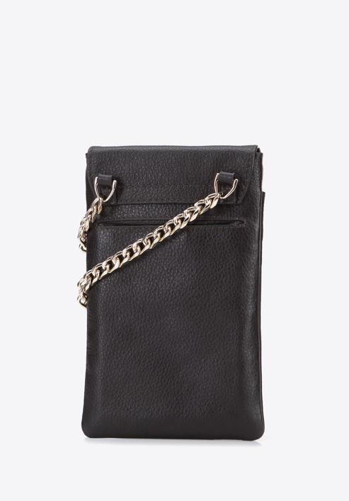 Mini-Tasche aus Leder mit  Kette, dunkelbraun, 29-2E-001-4, Bild 2