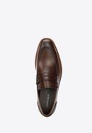 Mokassins aus Leder mit quadratischer Schuhspitze, dunkelbraun, 94-M-505-4-45, Bild 4