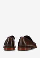 Mokassins aus Leder mit quadratischer Schuhspitze, dunkelbraun, 94-M-505-1-44, Bild 5