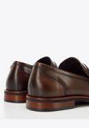 Mokassins aus Leder mit quadratischer Schuhspitze, dunkelbraun, 94-M-505-1-44, Bild 8