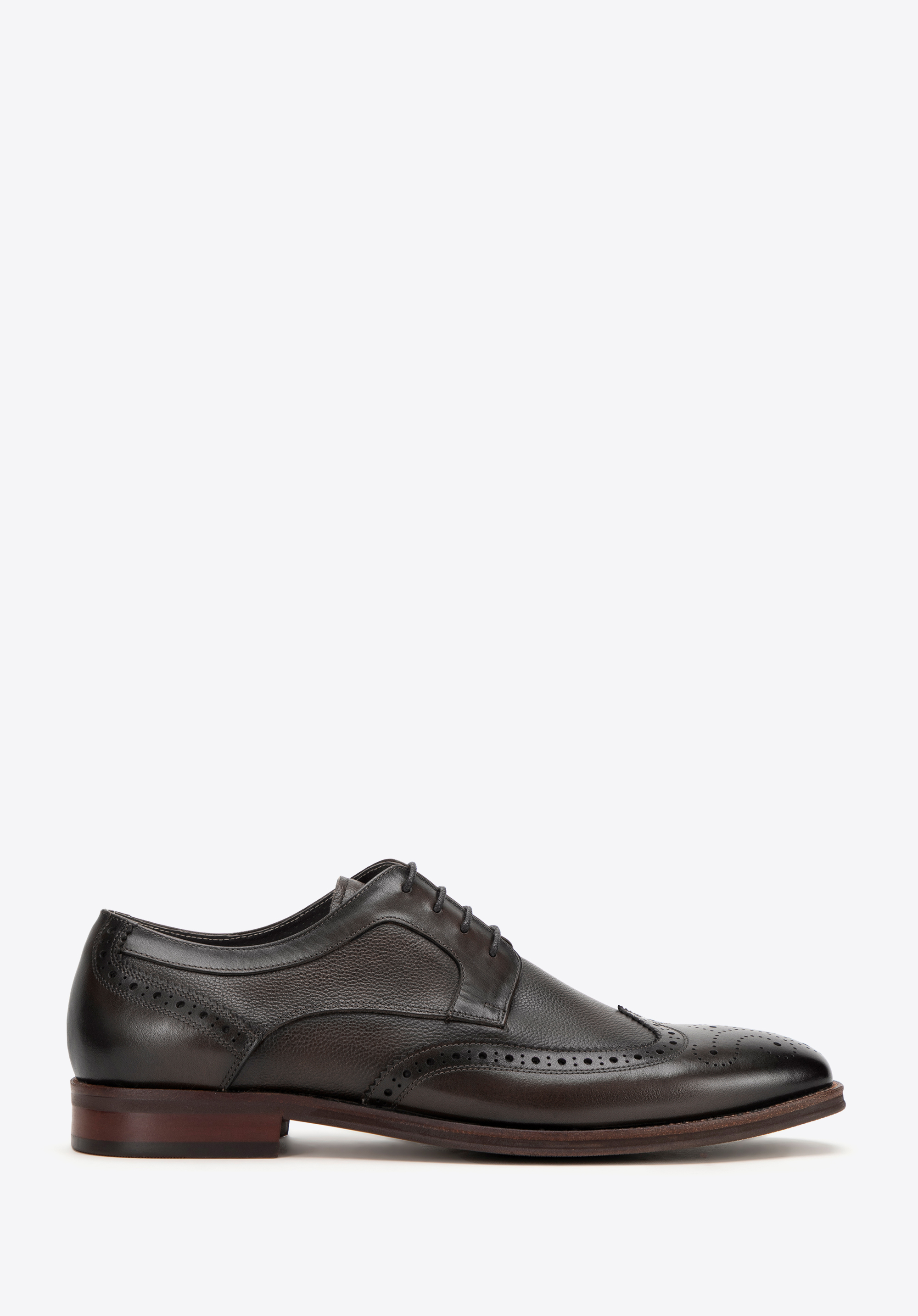 Perforierte Brogue-Schuhe aus Leder für Herren, dunkelbraun, 99-M-505-4-39, Bild 1