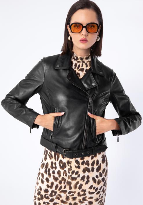 Ramones- Jacke für Damen mit Gürtel, dunkelbraun, 97-09-805-1-XL, Bild 3