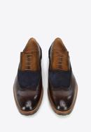 Schattierte Oxfords für Herren aus zwei Lederarten, dunkelbraun, 96-M-705-4-42, Bild 2