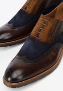 Schattierte Oxfords für Herren aus zwei Lederarten, dunkelbraun, 96-M-705-4-43, Bild 7