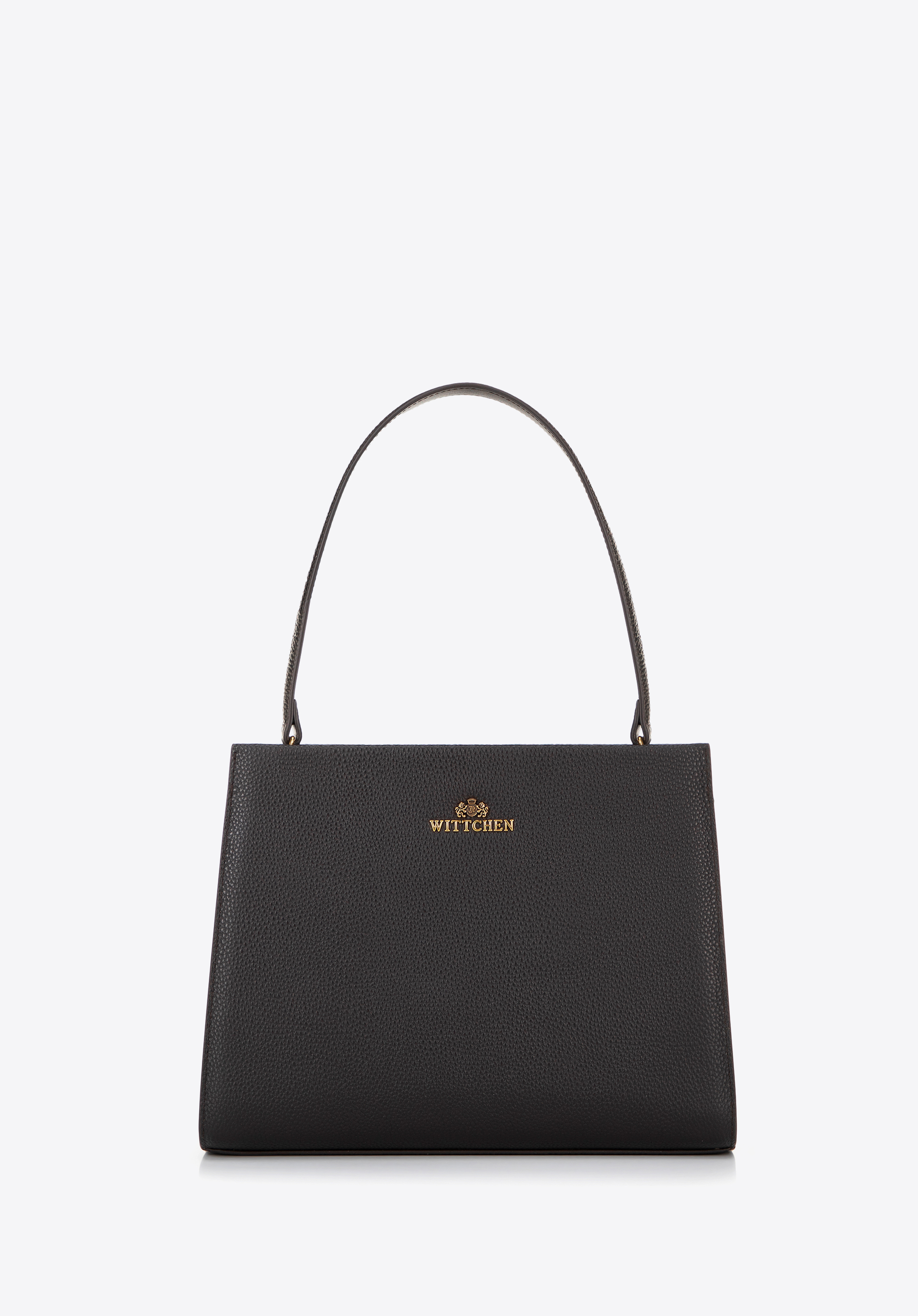 Tote Bag aus Leder, dunkelbraun, 100-4E-204-4, Bild 1
