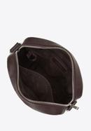 Umhängetasche für Herren aus Leder mit Reißverschlusstasche, dunkelbraun, 97-4U-005-4, Bild 3