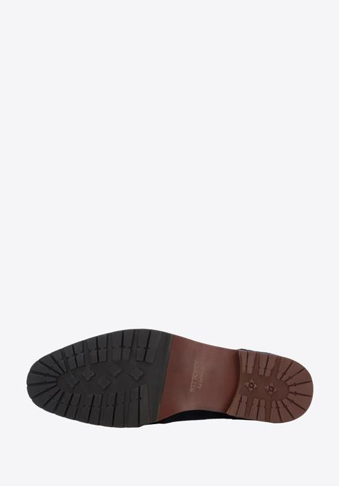 Derby-Schuhe aus Wildleder mit dekorativen Besätzen, dunkelgrau, 96-M-702-6-45, Bild 6