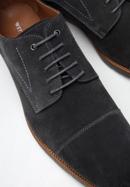 Derby-Schuhe aus Wildleder mit dekorativen Besätzen, dunkelgrau, 96-M-702-N-41, Bild 7