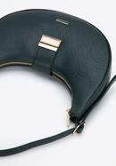 Baguette-Tasche aus Öko-Leder mit Schnalle, dunkelgrün, 97-4Y-210-0, Bild 4