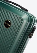 Mittelgroßer Koffer aus ABS mit diagonalen Streifen, dunkelgrün, 56-3A-742-85, Bild 9
