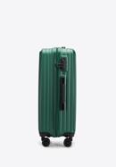 Mittelgroßer Koffer aus ABS mit diagonalen Streifen, dunkelgrün, 56-3A-742-10, Bild 2