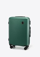 Mittelgroßer Koffer aus ABS mit diagonalen Streifen, dunkelgrün, 56-3A-742-85, Bild 4