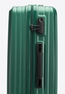 Mittelgroßer Koffer aus ABS mit diagonalen Streifen, dunkelgrün, 56-3A-742-10, Bild 7