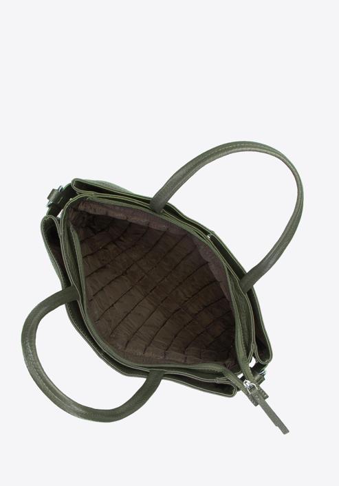 Laptoptasche für Damen aus Leder, dunkelgrün, 93-4E-204-Z, Bild 3