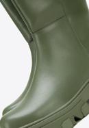 Lederstiefel für Damen auf dicker Sohle mit Reißverschluss, dunkelgrün, 97-D-857-1-37, Bild 8