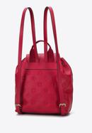 Damen-Rucksack aus Leder mit Monogramm, dunkelpink, 96-4E-606-P, Bild 2