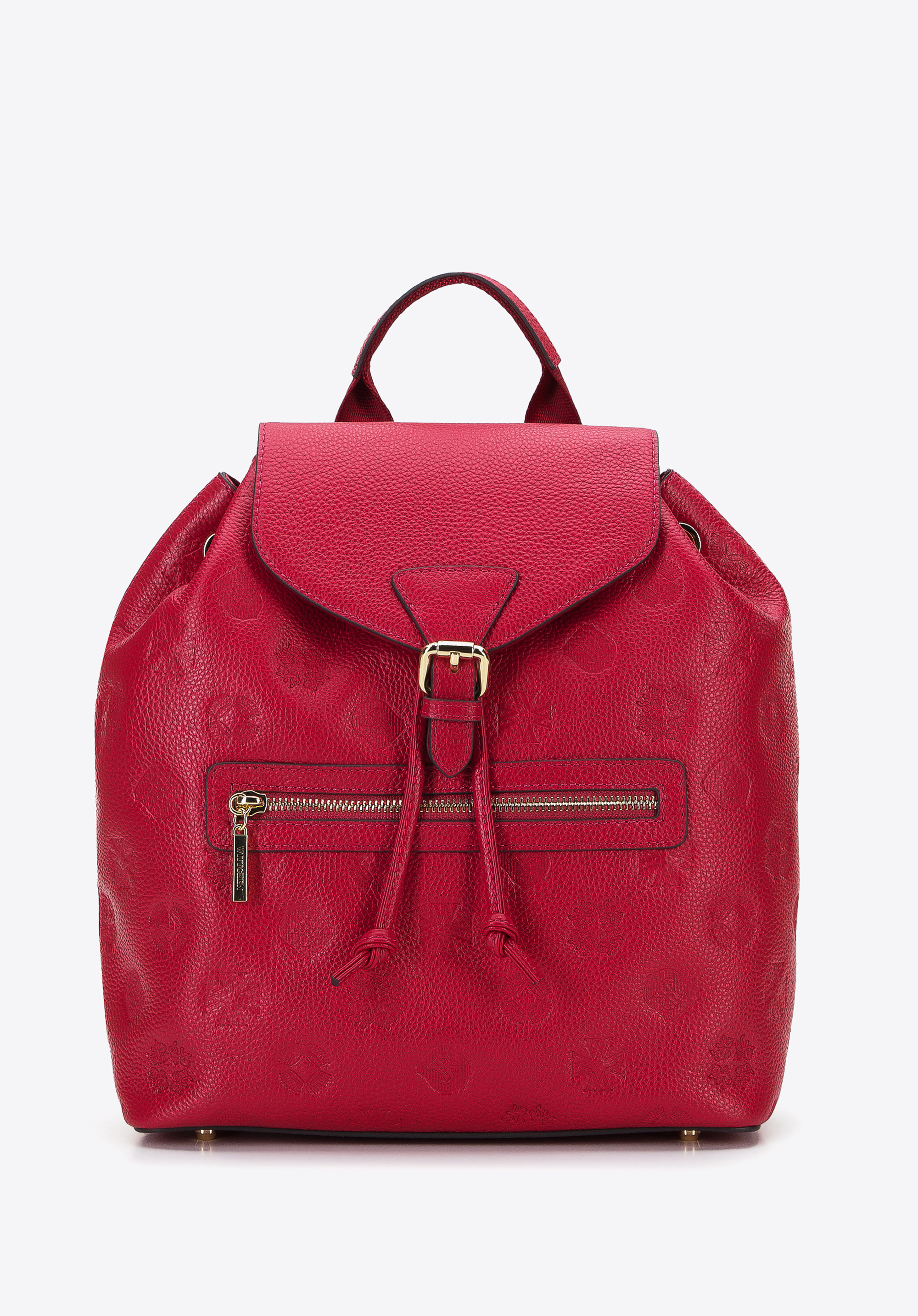 Damen-Rucksack aus Leder mit Monogramm