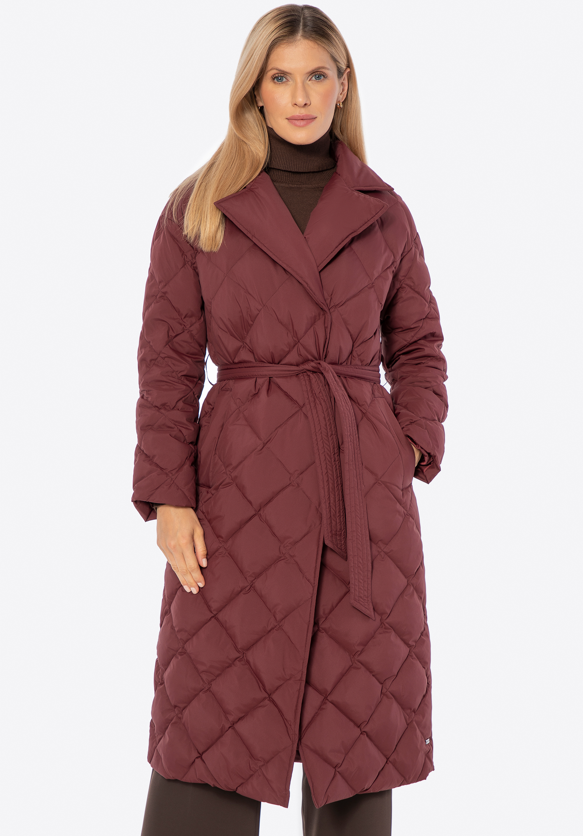 Damen Daunenmantel, dunkelrot, 101-9D-402-3-XL, Bild 1