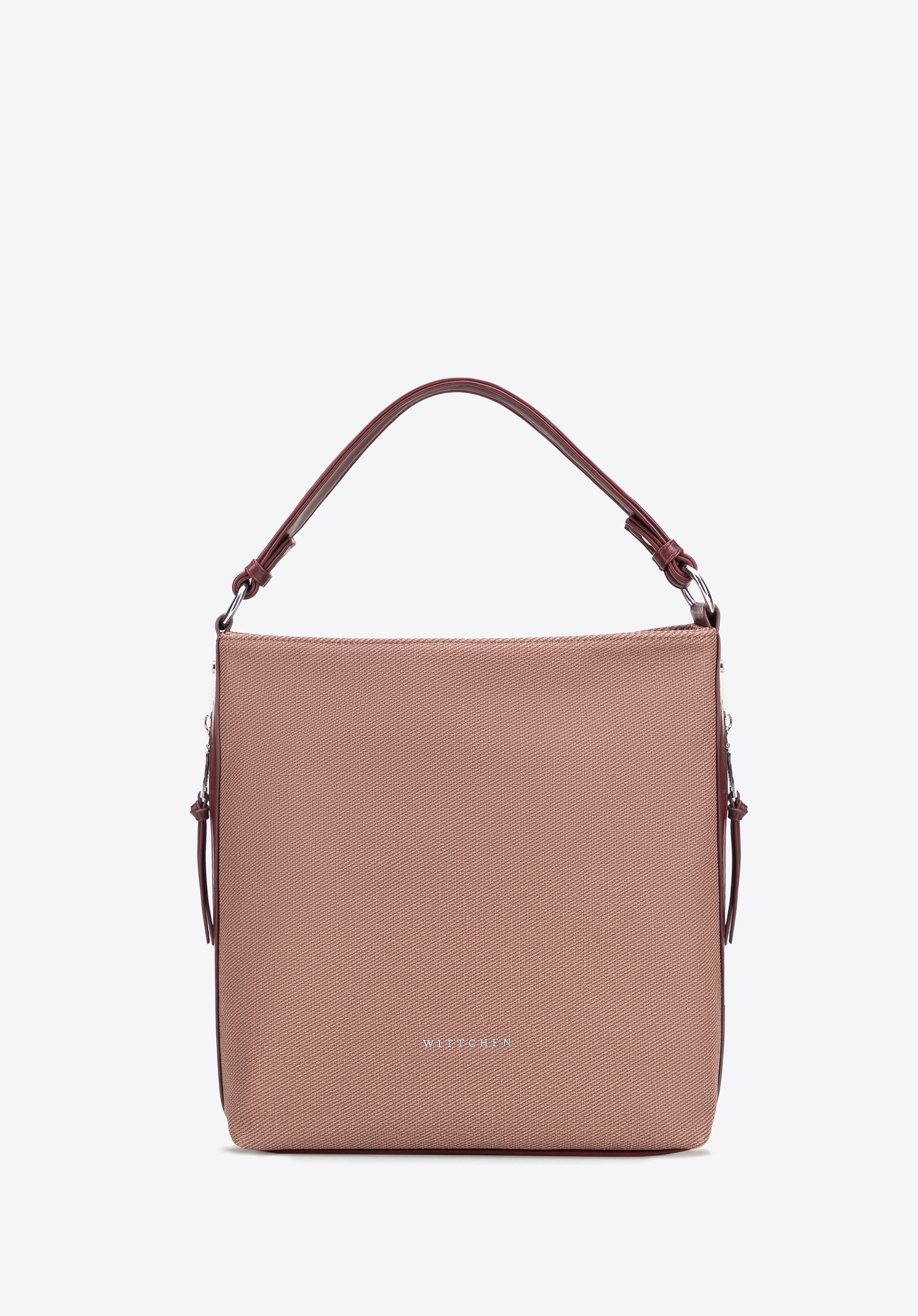 Damen-Umhängetasche mit Griff aus Kunstleder, dunkelrot, 101-4Y-715-3, Bild 1