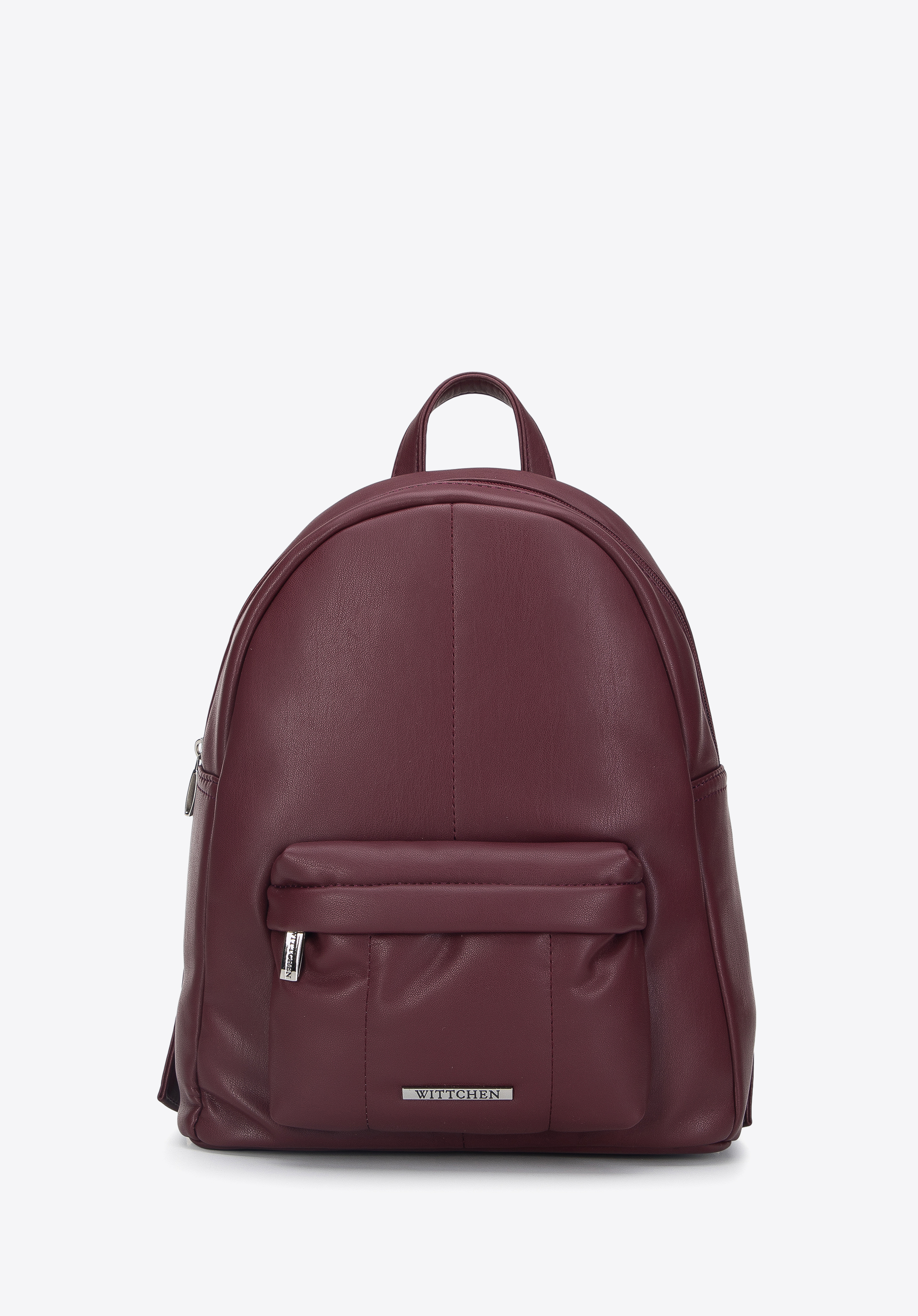 Damen-Rucksack aus Kunstleder, dunkelrot, 95-4Y-425-3, Bild 1
