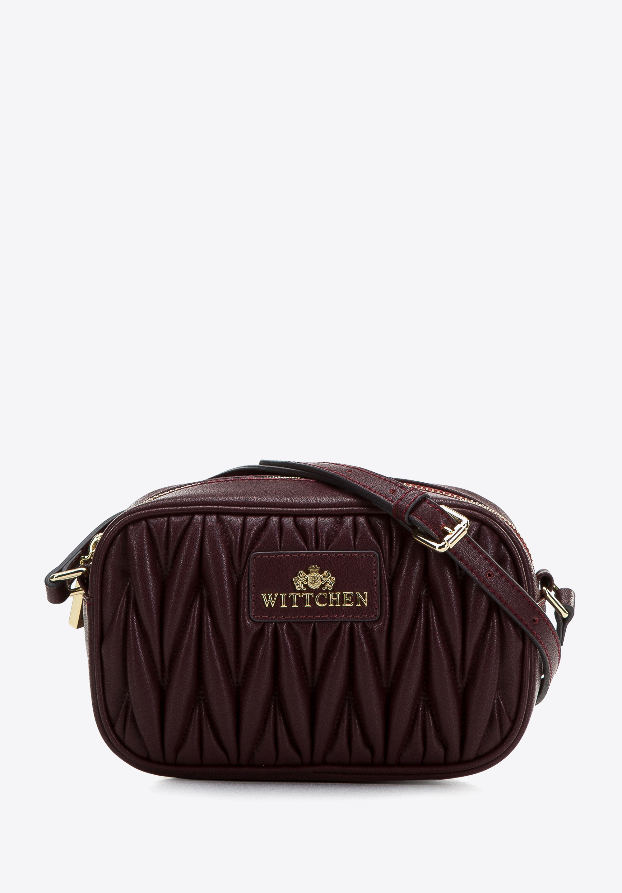 Brieftasche aus Leder für Damen, dunkelrot, 97-4E-603-3, Bild 1