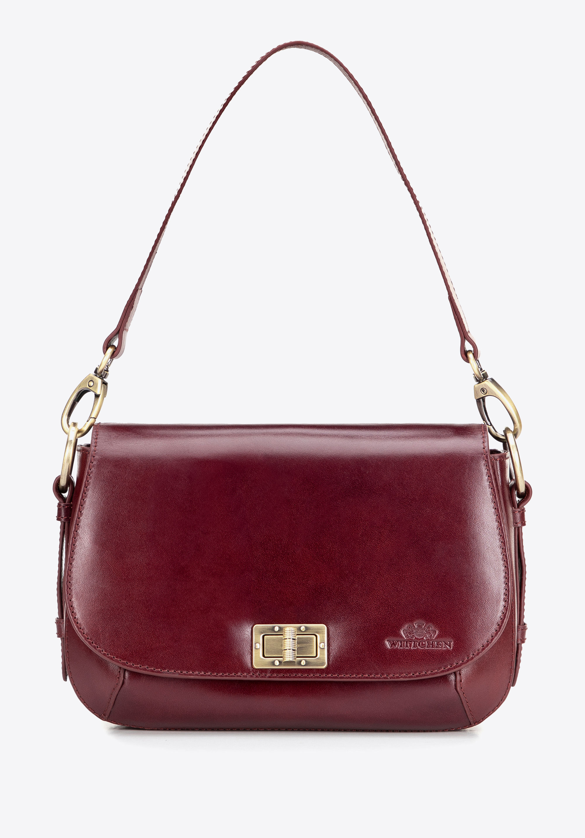 Damen-Umhängetasche aus Leder, dunkelrot, 101-4E-811-3, Bild 1